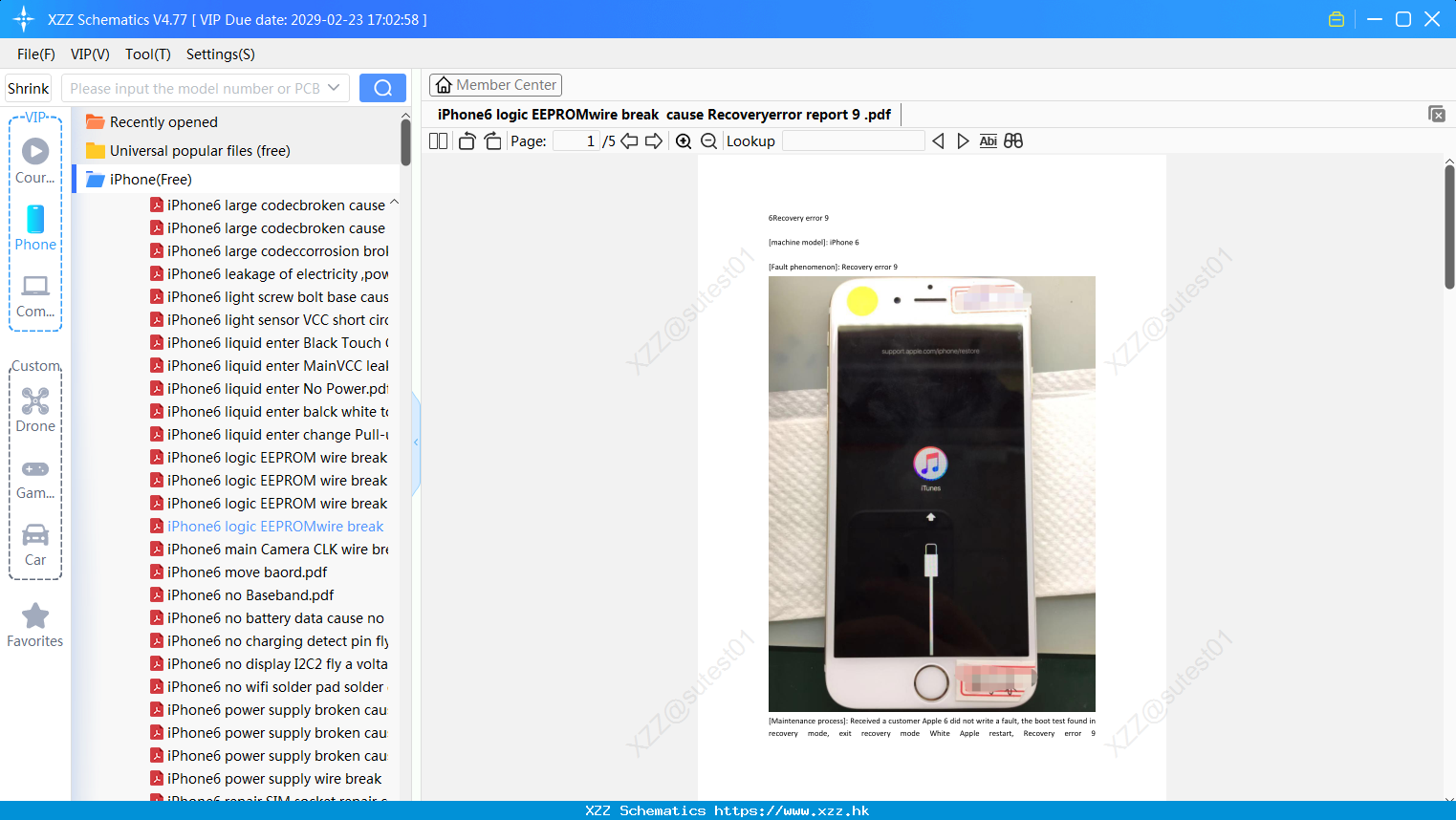 IPhone6 Logic EEPROMwire Break Cause Recoveryerror Report 9